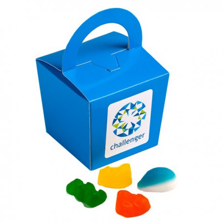 Coloured Noodle Box Filled with Mixed Lollies 100G 